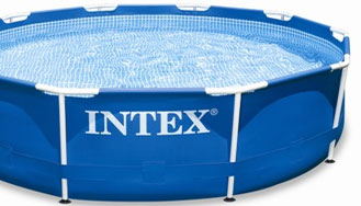 Ronde metal frame pool