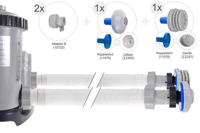 INTEX™ adapter zwembad - B (Ø 38-32