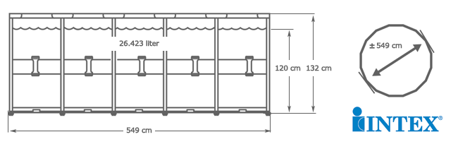 Intex ultra frame pool 549 afmetingen Intex ultra frame pool 549 afmetingen