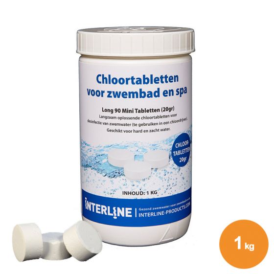 chloortabletten interline long 90 mini 20 gram 1 kg