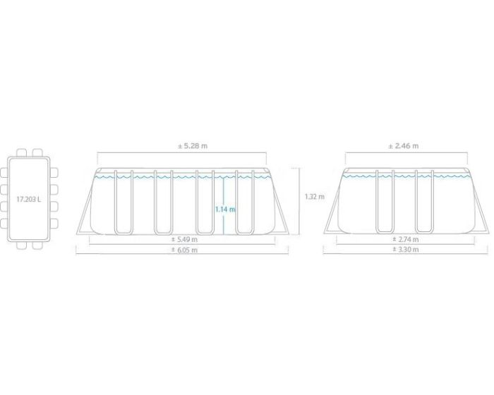 Intex Ultra XTR Frame - 549 x 274 x 132 cm | Top Zwembadshop