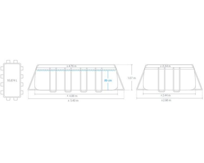 Intex Prism Frame Premium - 488 x 244 x 107 cm | Top Zwembadshop