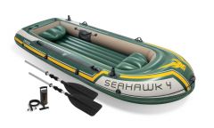 INTEX™ Opblaasboot - Seahawk 4 Set (incl. peddels & pomp)