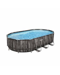 Bestway Power Steel - 610 x 366 x 122 cm woodlook - Set