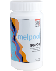 Melpool grote chloortabletten 200 grams 1 kg