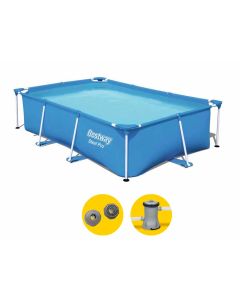 Bestway Steel Pro zwembad - 259 x 170 x 61 cm - met filterpomp