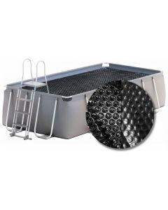 W'eau Premium solar cover rechthoekig - 732 x 366 cm (zeilmaat 716 x 346) - Zwart