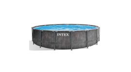 INTEX™ Prism Frame Greywood Premium Pool - Ø 457 x 122 cm (set)