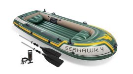 INTEX™ Opblaasboot - Seahawk 4 Set (incl. peddels & pomp)