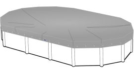 Afdekzeil voor ovaal zwembad 640 x 360cm (zeilmaat 700 x 420)