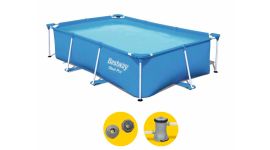 Bestway Steel Pro zwembad - 259 x 170 x 61 cm - met filterpomp