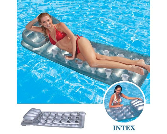 INTEX™ luchtbed - Suntanner zilver 18-pocket