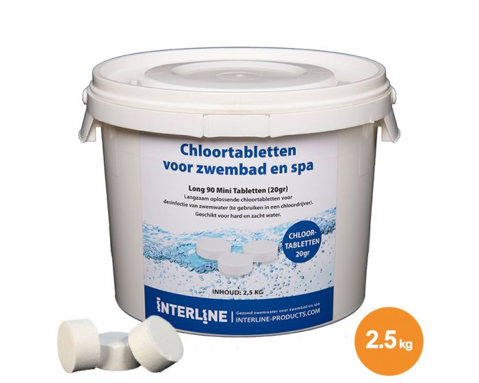 Chloortabletten - Interline Long 90 Mini - 20 gram (2,5 kg)