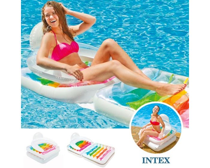 INTEX™ luchtbed / loungestoel zwembad - Opvouwbaar