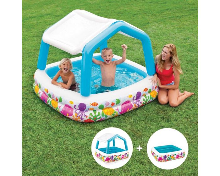 INTEX™ kinderzwembad - Sun Shade Pool met afneembaar dak (157 x 157 cm)