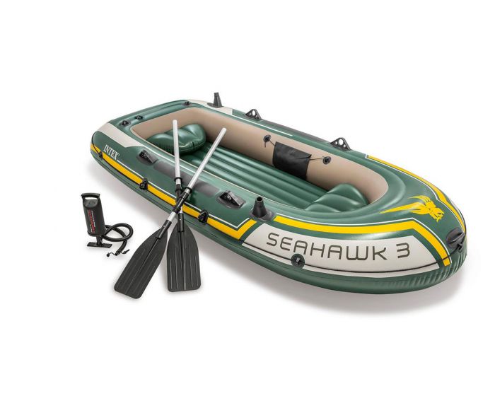 INTEX™ Opblaasboot - Seahawk 3 Set (incl. peddels & pomp)