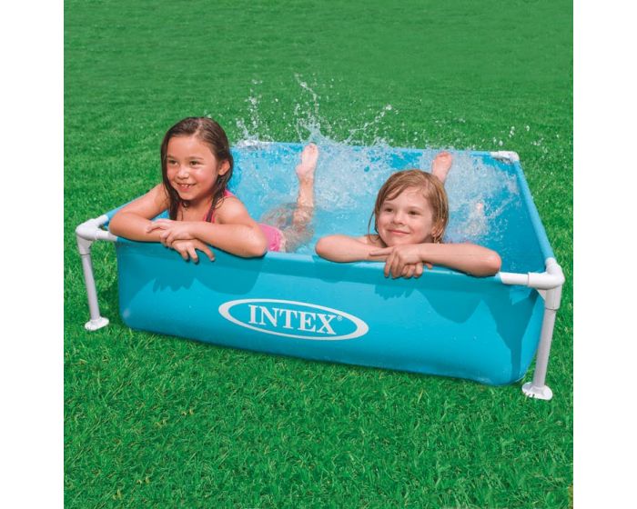 INTEX™ kinderzwembad - Mini Frame Pool - blauw (122 x 122 cm)